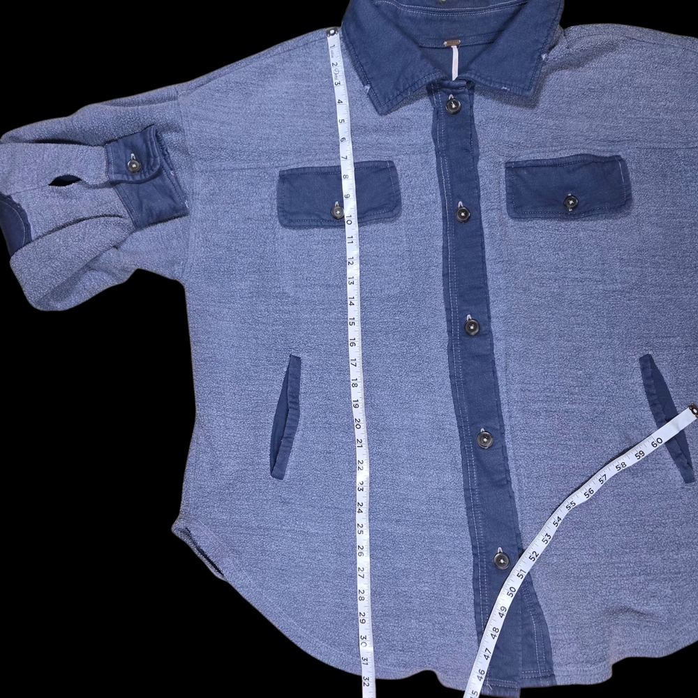 Free People Ruby Washed Indigo Shacket - image 6